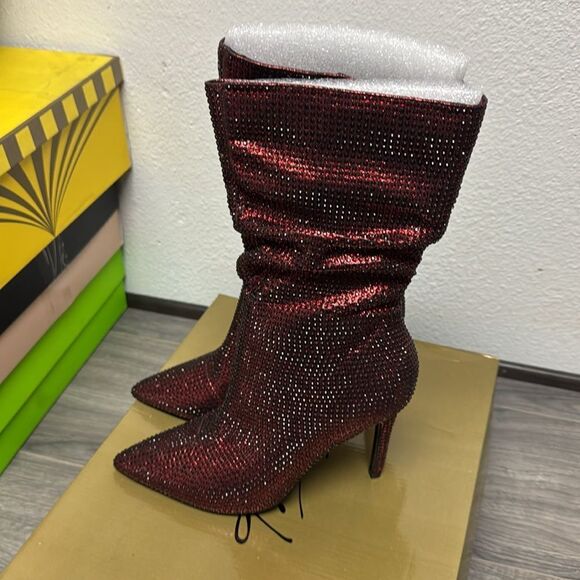 Thalia Sodi Womens Raquell Pointed Toe Rhinestones Mid-Calf Boots (WIDE) - Picture 5 of 6